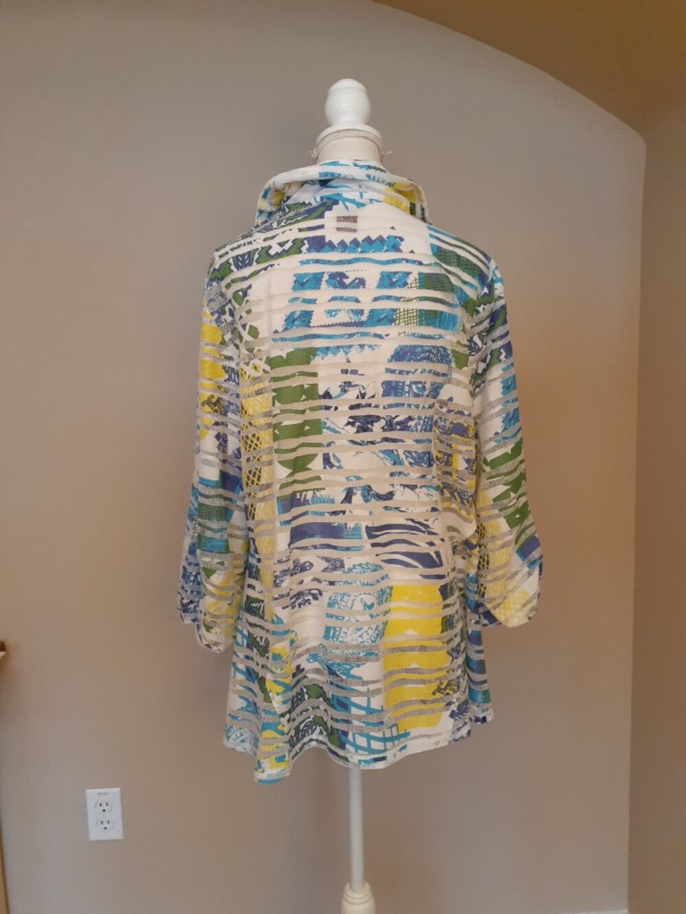 Multiples Net Stripes Jacket - Picture 2 of 12